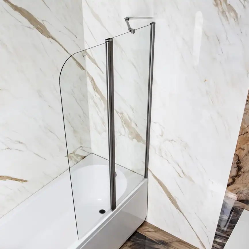 Шторка на ванну AVS Асти Дуо 100 см правая профиль оружейная сталь, прозрачное стекло, 803-0016-150-5545R-WS-T фото 13