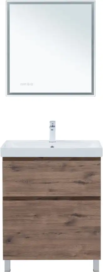 Тумба под раковину Aquanet Алвита New 70 напольная, дуб веллингтон табак, 344128 фото 11