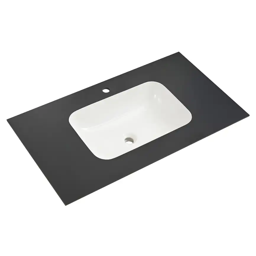 Раковина мебельная AVS Шарм 100x56 белая/черная фото 1