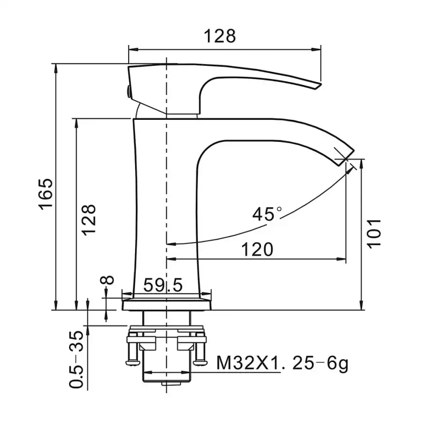 Смеситель для раковины Gappo G1007-9, Оружейная сталь фото 2