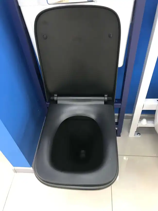 Унитаз подвесной AVS Модерн 801-0042-P-R-MB безободковый, черный матовый фото 6