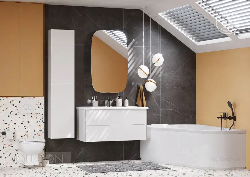 Тумба под раковину Aquaton Сохо 100 1A258201AJ010 подвесная цвет, белый глянец фото 7