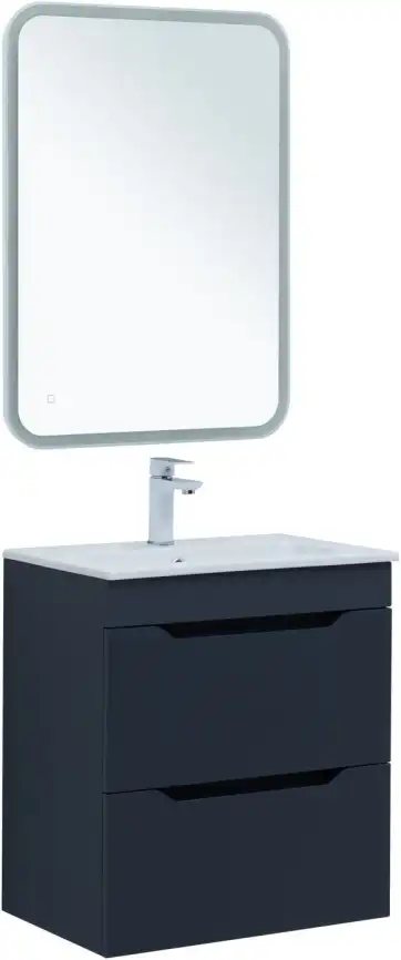 Тумба под раковину Aquanet Практика 60 маренго (2 ящика), 330458 фото 8