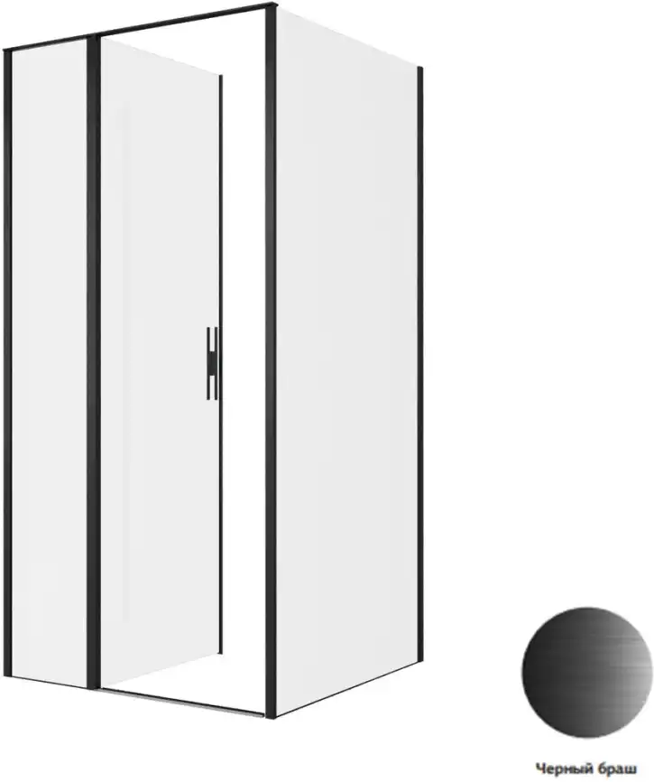 Душевой уголок Allen Brau Priority 100x100 3.31030.BBA + 3.31048.BBA черный браш фото 5