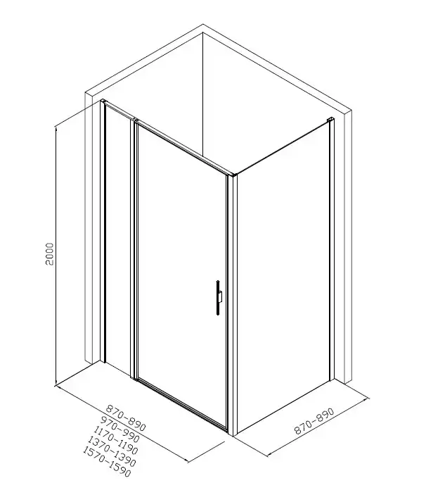 Душевой уголок Allen Brau Priority 160x90 3.31039.BBA + 3.31045.BBA черный браш фото 2
