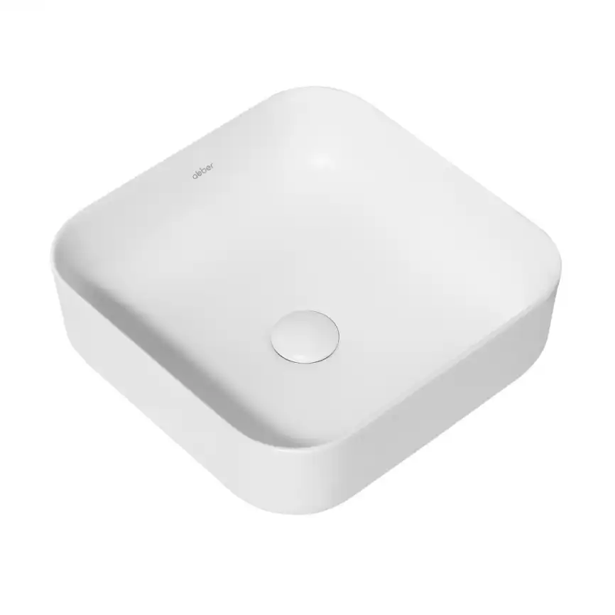 Раковина накладная ABBER RECHTECK 38,5х38,5х13,5 AC2211MW, квадратная, белая матовая фото 2