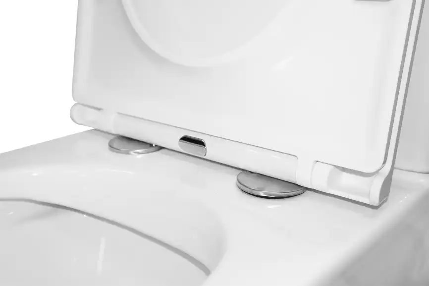 Унитаз напольный Azario Maro AZ-2125 безободковый, с бачком и сидением микролифт, Белый глянцевый фото 7