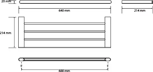 Полочка для полотенец 64 см BEMETA ORGANIC Хром 157105081 фото 2