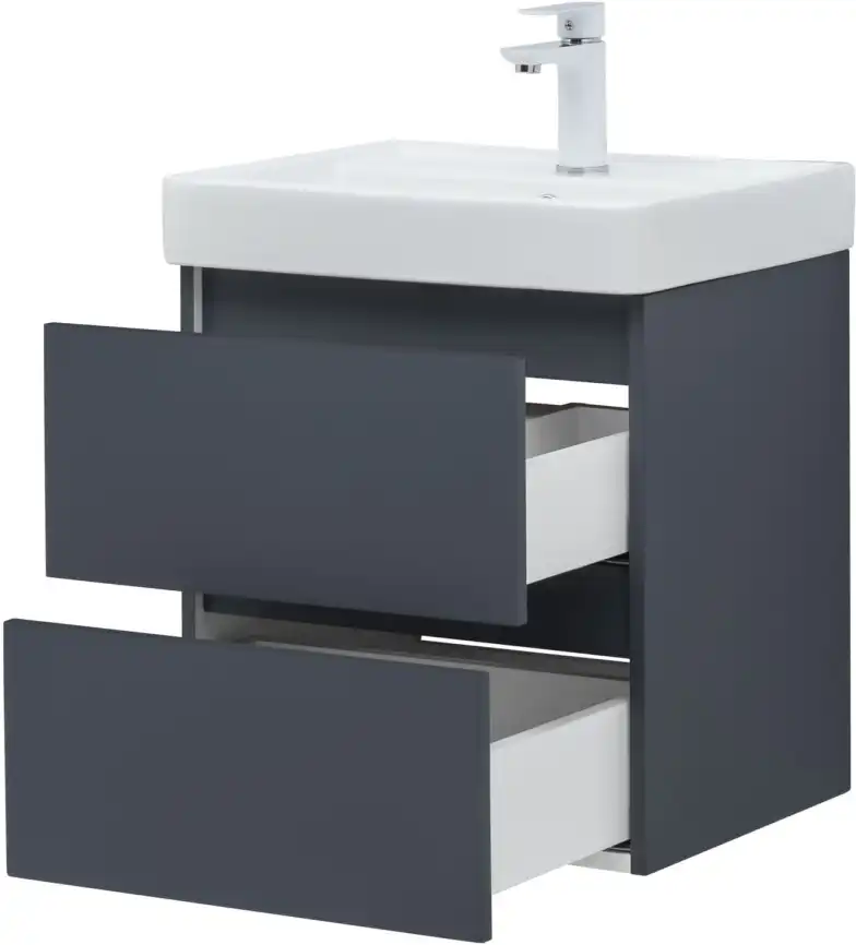 Тумба под раковину Aquanet Вега 2.0 50 маренго, подвесная, 337946 фото 9