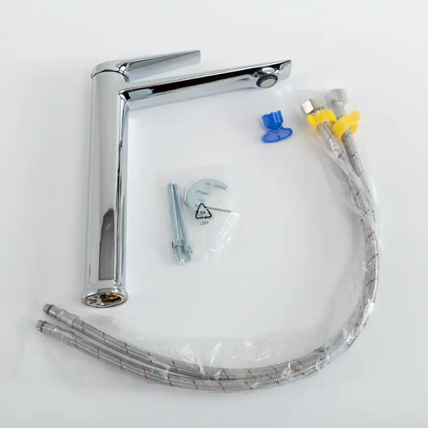 Смеситель для накладной раковины Cezares LINER-LC-01-W0, Хром фото 4