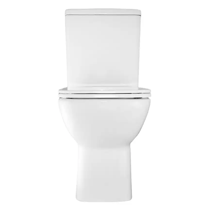 Унитаз-компакт Azario VARO AZ-2171 напольный, безободковый, в комплекте с бачком и сиденьем микролифт, Белый глянцевый фото 12