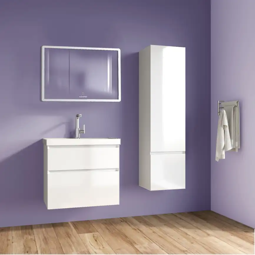 Тумба с раковиной Azario Velluto 70 CS00088602, подвесная, Белая матовая фото 15