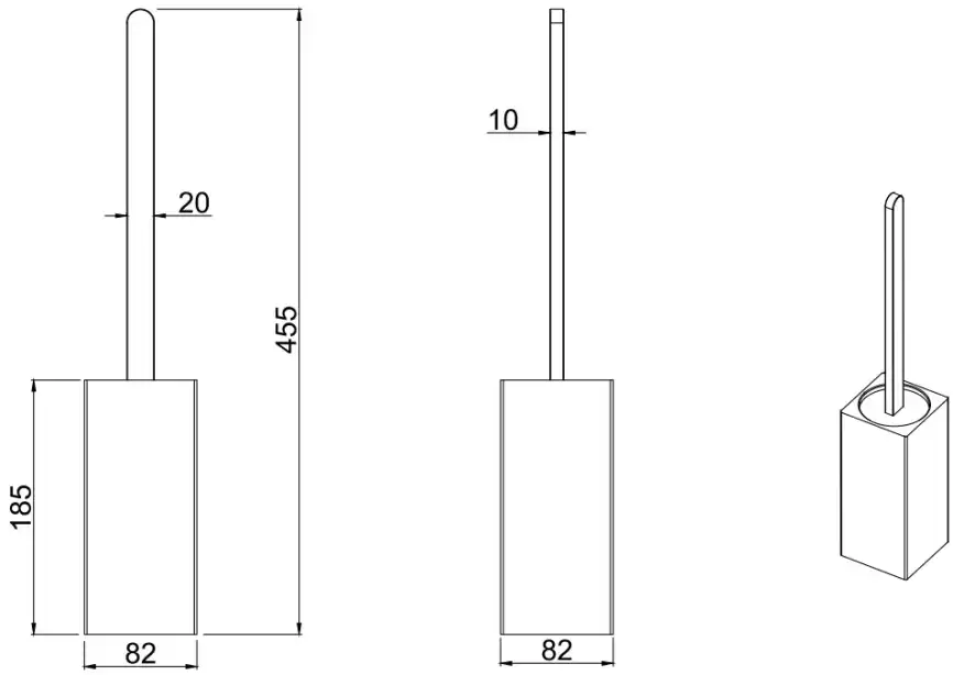 Ершик для унитаза Allen Brau Infinity 6.21009-31 черный матовый фото 2