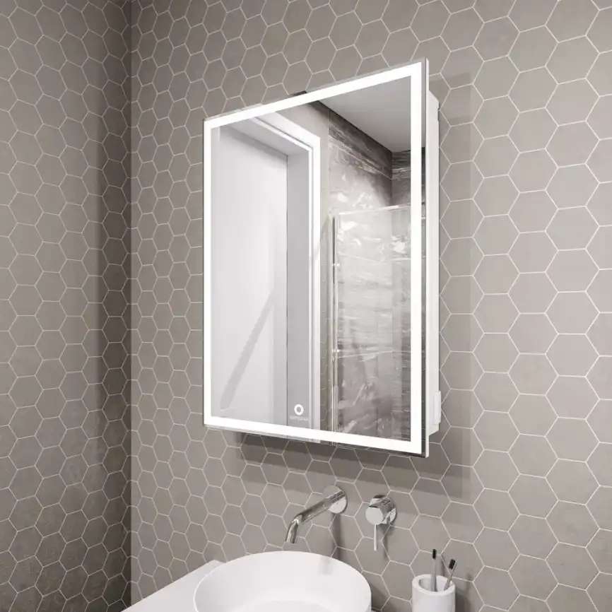 Зеркальный шкаф Grossman МЕРКАДО-60 см правое с LED подсветкой 206018 фото 2