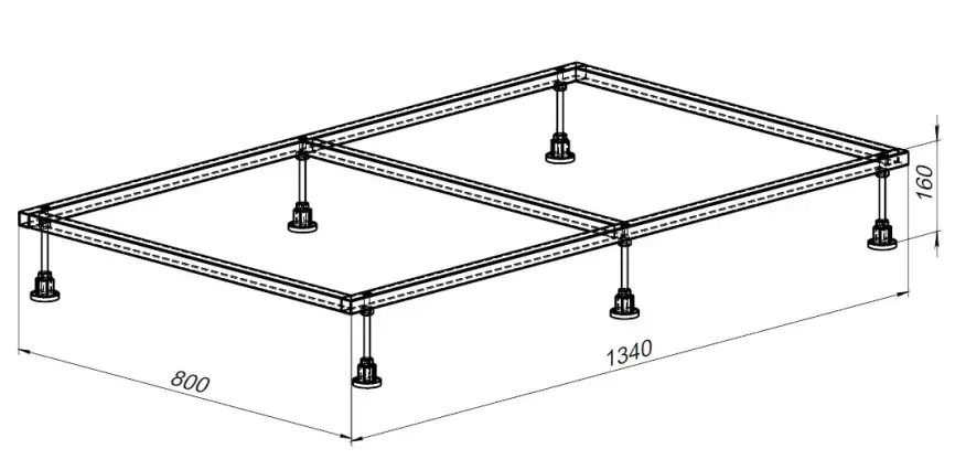 Каркас для поддона Allen Brau 140х90 8.00006 фото 2