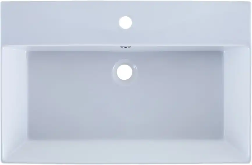 Раковина Sanovit SLIM SYNERGY 70 17070-KL прямоугольная, Белая глянцевая фото 3