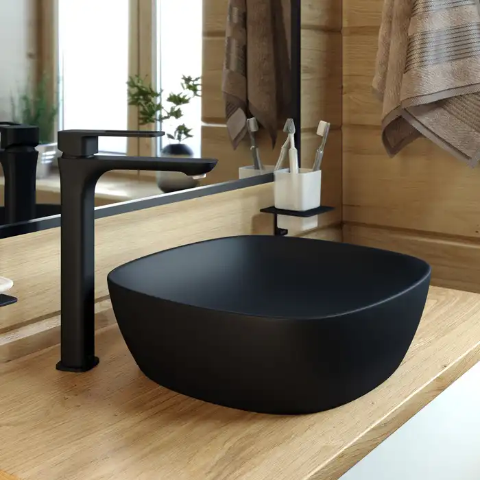 Смеситель для раковины IDDIS Slide SLIBL01i01 высокий цвет, Матовый черный фото 5