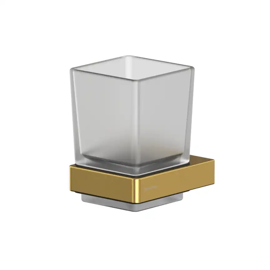 Стакан для щеток Whitecross CUBO gold brushed, CU2430GLB, Золото брашированное фото 1