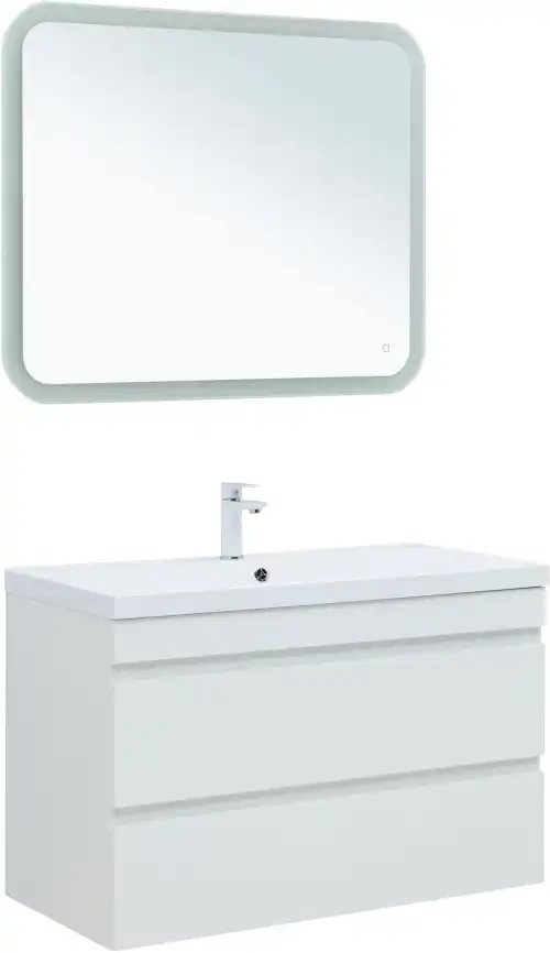 Тумба под раковину Aquanet Нота New 100 белый глянец 335420 фото 7