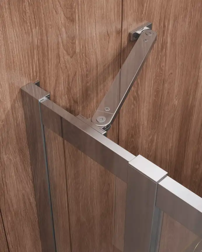 Душевой уголок CEZARES MOLVENO-AH-21-100+30-C-Cr-IV стекло Прозрачное, профиль Хром фото 3