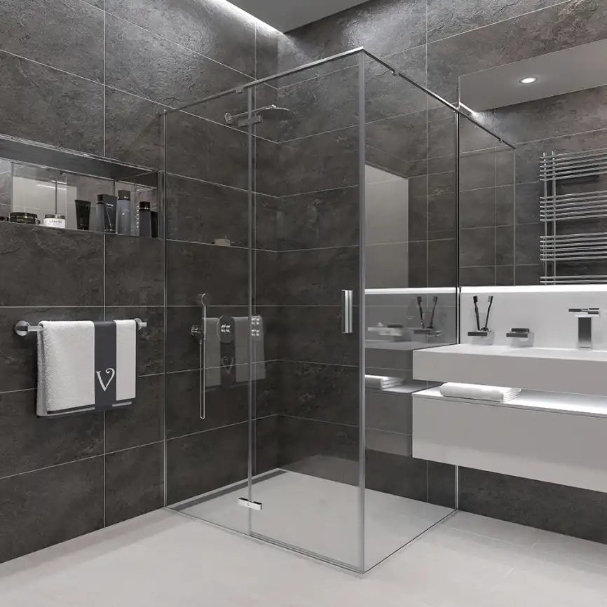 Душевой уголок Veconi Rovigo RV-073 80х80х195, профиль Хром, стекло прозрачное (RV073-8080-01-C4) фото 1