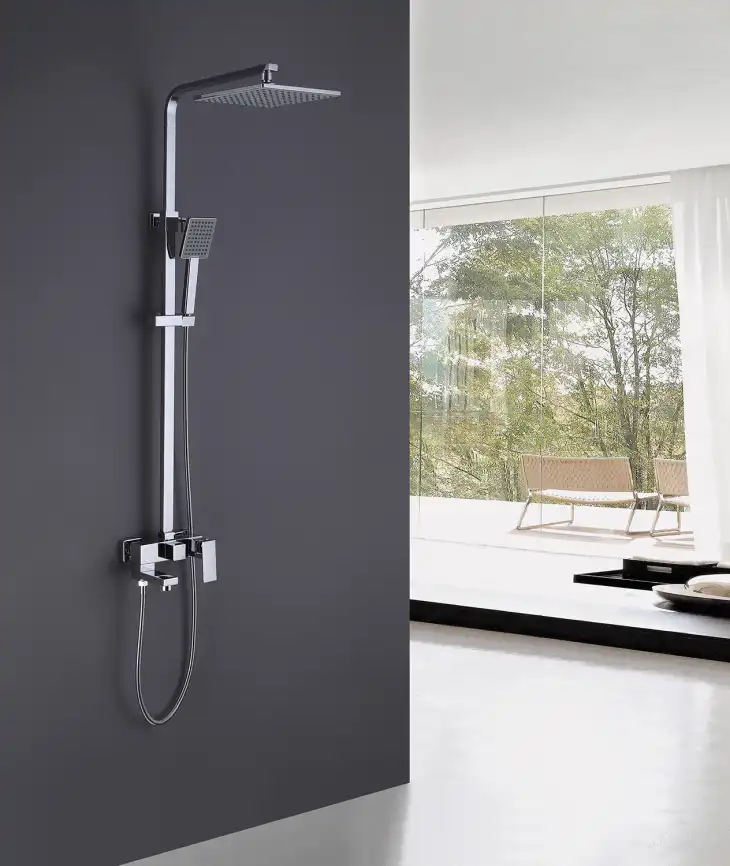 Душевая стойка ABBER Daheim AF8216 с изливом, хром фото 2