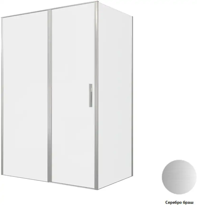 Душевой уголок Allen Brau Priority 140x90 3.31035.BA + 3.31044.BA серебро браш фото 1