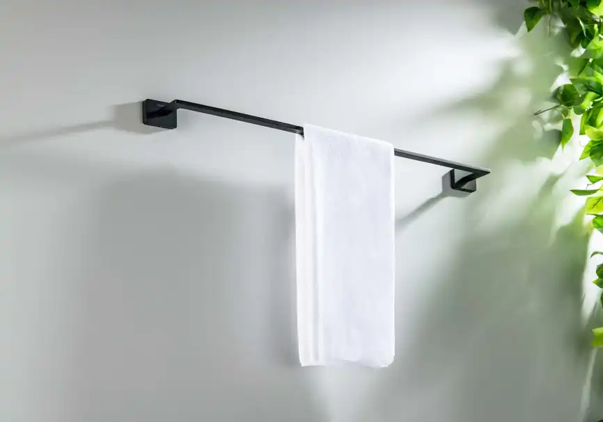 Держатель полотенец 600 мм Aquatek Либра AQ4314MB, Черный матовый фото 3