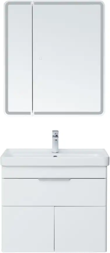 Тумба под раковину Aquanet Ирис new 70 белый глянец (1 ящик, 2 дверцы) 310149 фото 6