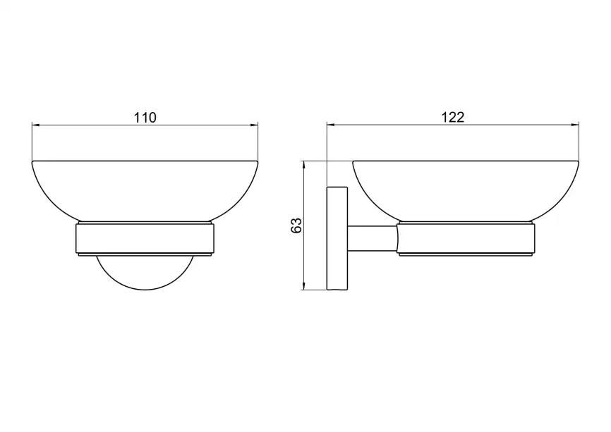 Мыльница для ванной Aquatek Бетта AQ4603MB, Черный матовый фото 2