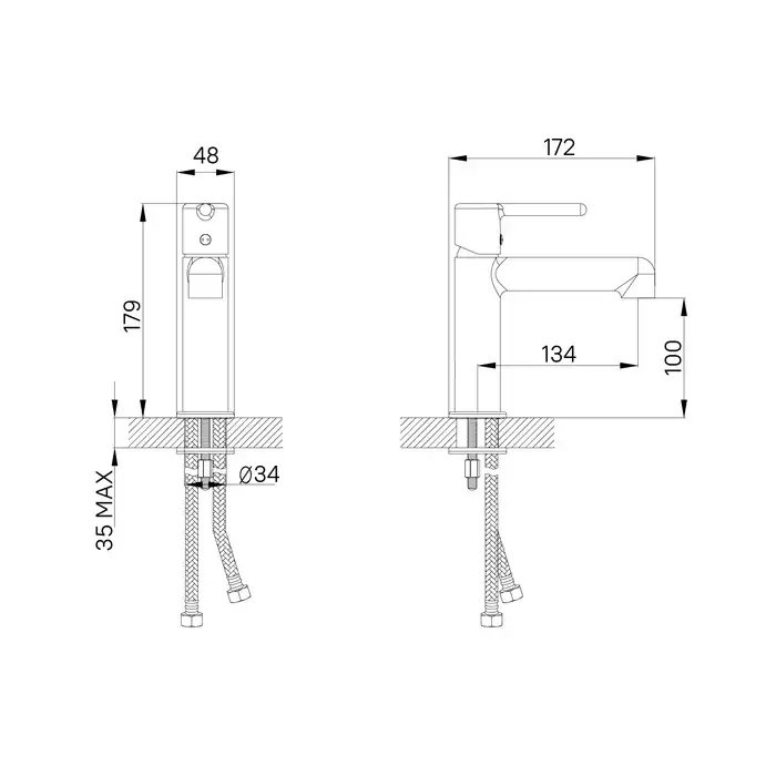 Смеситель для раковины IDDIS Aiger AIGBC00i01  цвет, Матовый хром фото 4