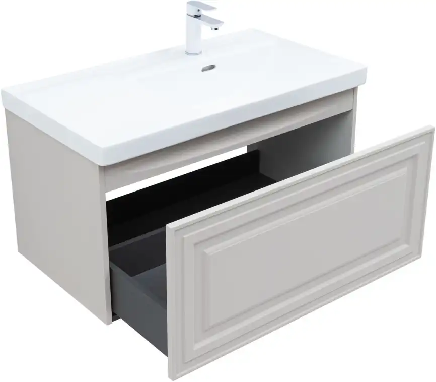 Тумба под раковину Aquanet Агата 90 бежевый, 345488 фото 4