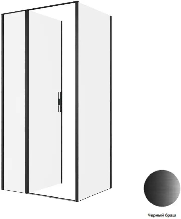 Душевой уголок Allen Brau Priority 100x80 3.31030.BBA + 3.31042.BBA черный браш фото 4