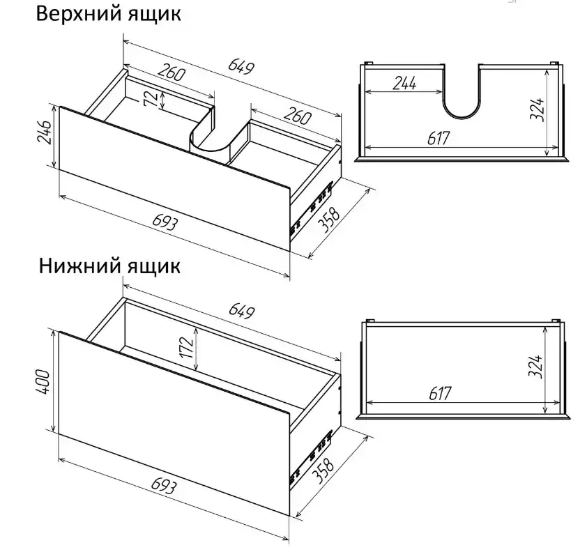Тумба под раковину Grossman Меркадо 70 напольная, графит матовый (107073) фото 7