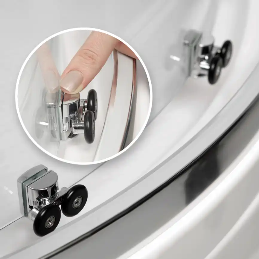 Душевой уголок WasserKRAFT Lippe 45S 90х90 45S03 профиль Хром стекло Прозрачное фото 7