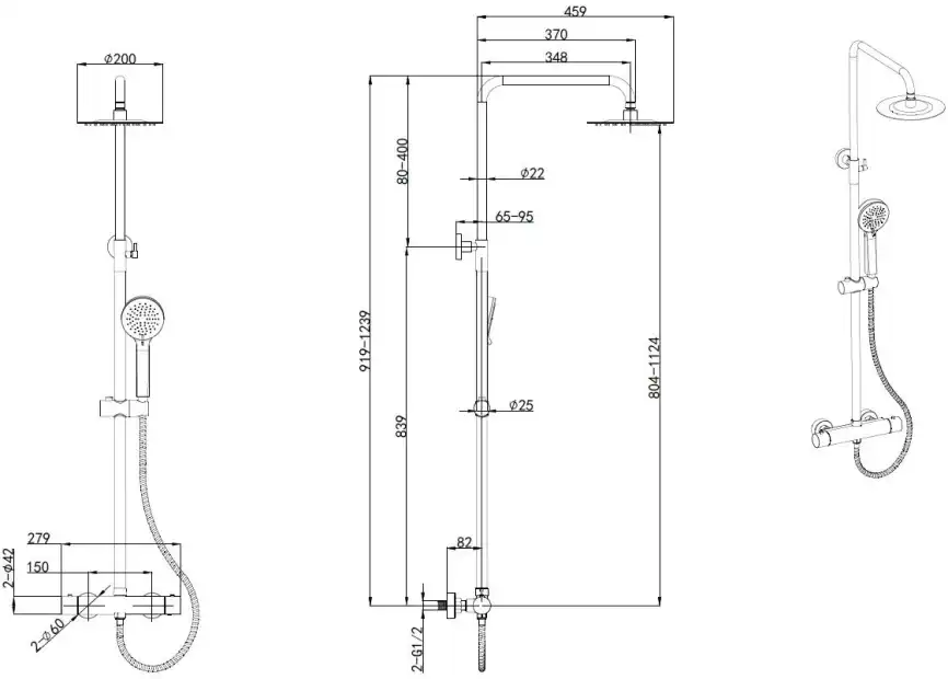 Душевая система Allen Brau Eclipse 3.0 5.E1A11-00 хром фото 2