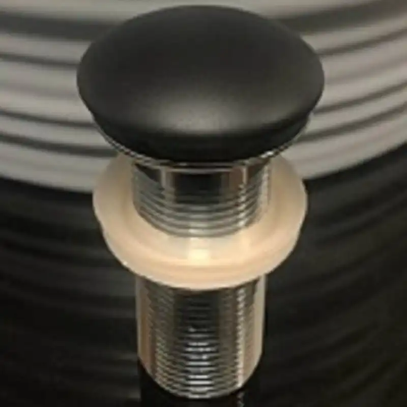 Донный клапан для раковины CeramaLux  RD025 без перелива, Черный матовый фото 1