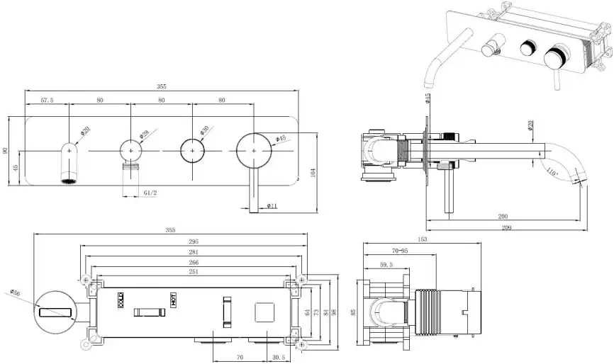 Смеситель для ванны с душем Allen Brau Priority 5.31A06-BN встраиваемый, с внутренней частью, Никель фото 2
