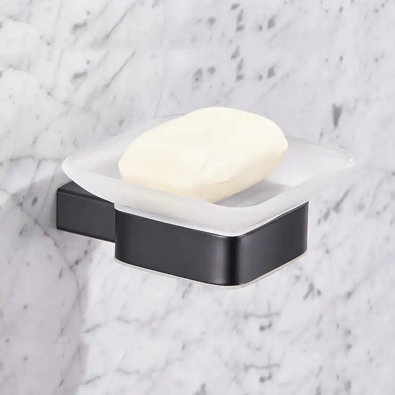 Мыльница подвесная AVS Swart с чашей, черный матовый фото 8