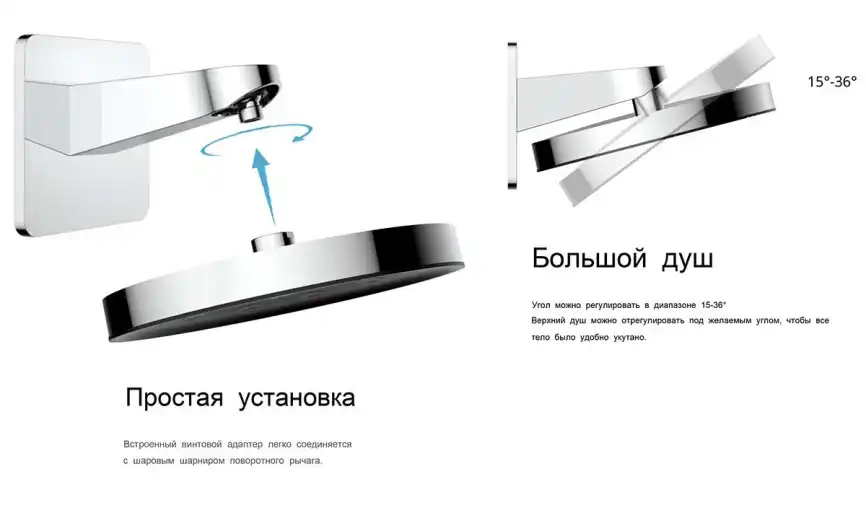 Душевая система  Vincea Inspire VSFW-3I22MT3RMB VSFW-3I22MT3RMB  с термостатом, встраиваемая, черный матовый фото 5