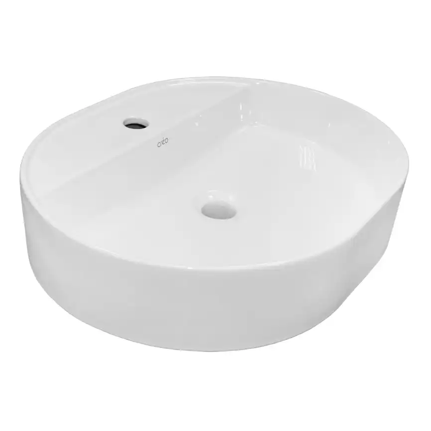 Раковина-чаша Creo Ceramique 560х450х120 накладная, овальная, керамика, белый глянцевый (PU4500) фото 1