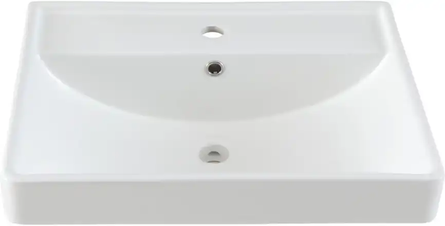 Раковина Aquanet Ирис 60 301803 прямоугольная, Белая глянцевая фото 7