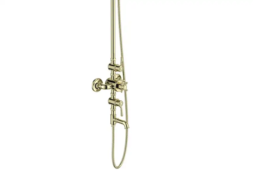Душевая система Aquatek КЛАССИК AQ2543PG с термостатом, Золото глянцевое фото 4
