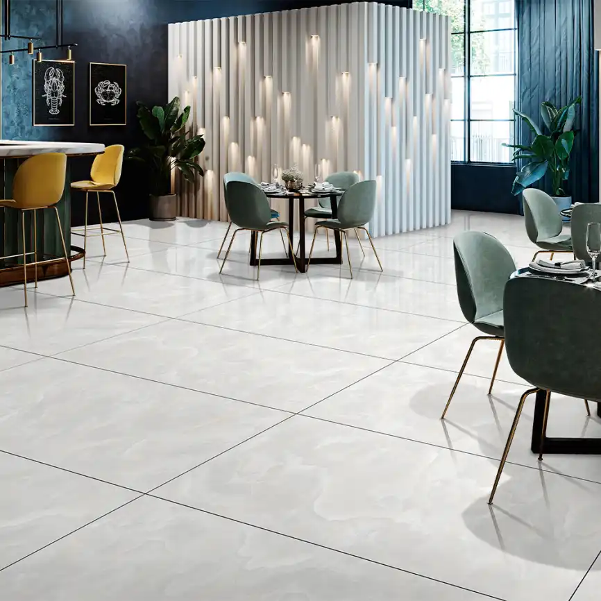 Керамогранит AVS Onyx Mint White 60x120 полированный, серый фото 2