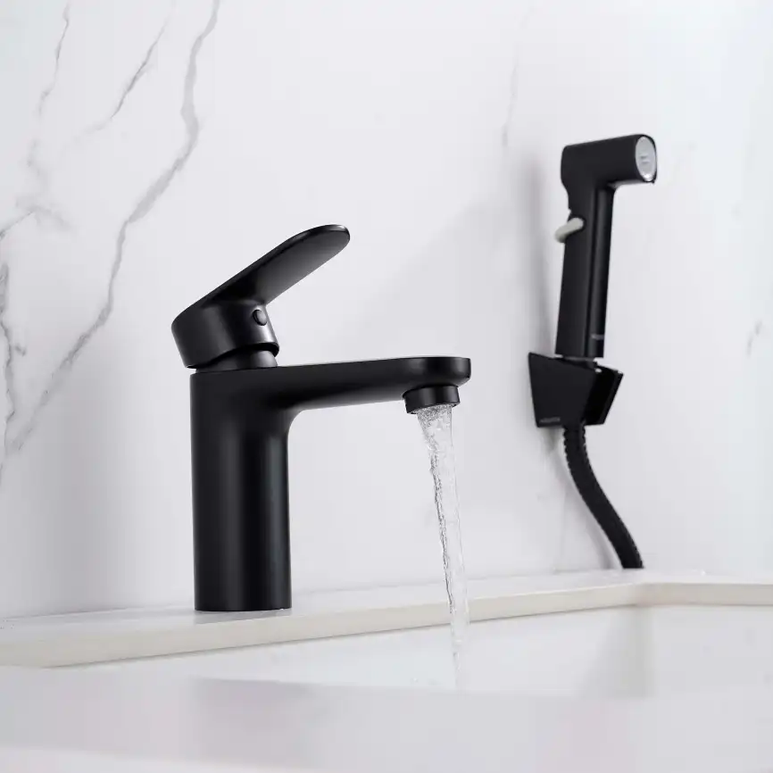 Смеситель для раковины Aquatek Ника AQ1812MB, Черный матовый фото 9