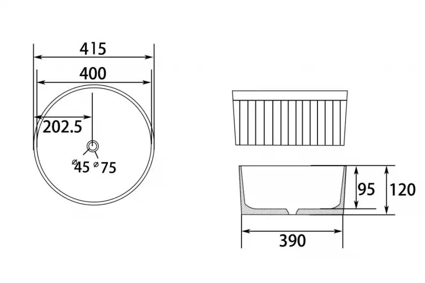 Раковина накладная ABBER BEQUEM 41,5х41,5х12 AC2114Regen, круглая, хамелеон фото 6