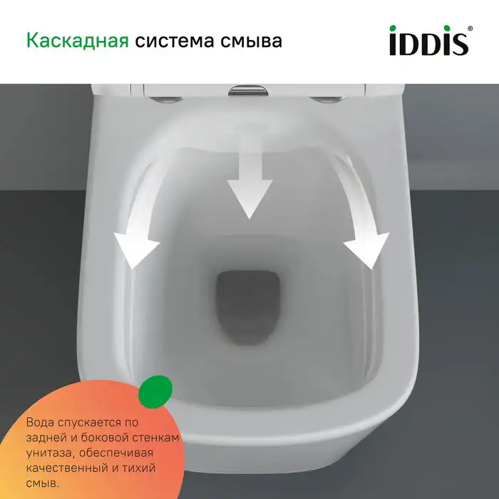 Комплект унитаза с инсталляцией IDDIS Basic BASBI01i73 с сиденьем микролифт и кнопкой смыва Хром фото 4