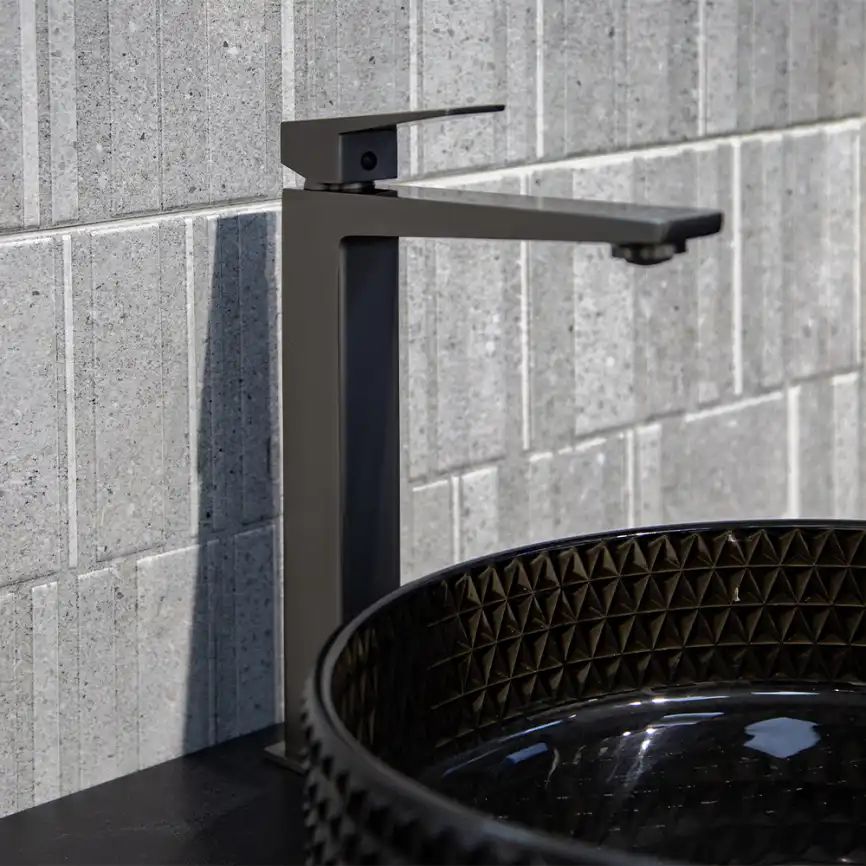 Смесители для раковины AVS NEW CUBE 811-251-GM высокий, оружейная сталь фото 4