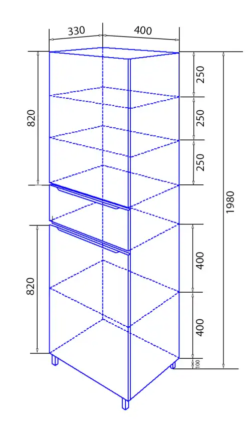 Шкаф-пенал Azario Lotos 40 CS00083926 левый напольный, Белый фото 4