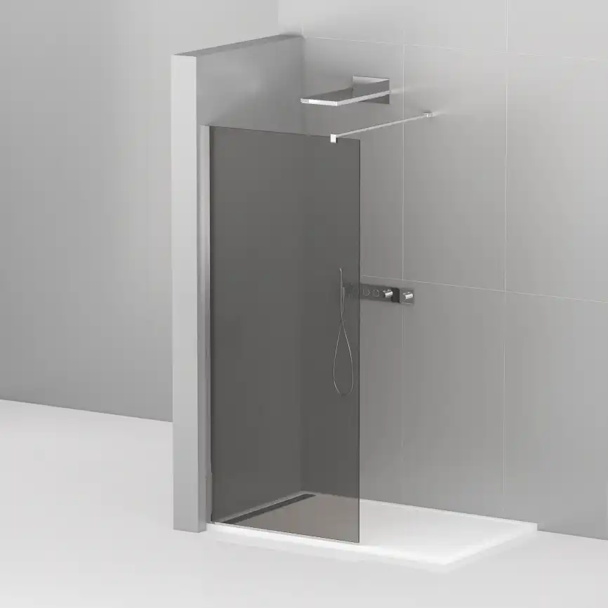 Душевая перегородка CEZARES LIBERTA-L-1-100-120-GR-Cr стекло Тонированное (графит), профиль Хром фото 2